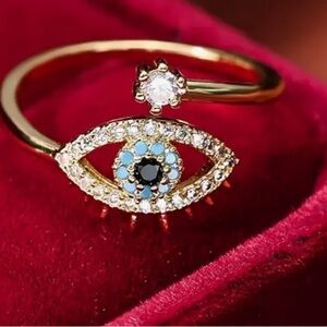 BEAUTIFUL EVIL EYE RING - Gold Color